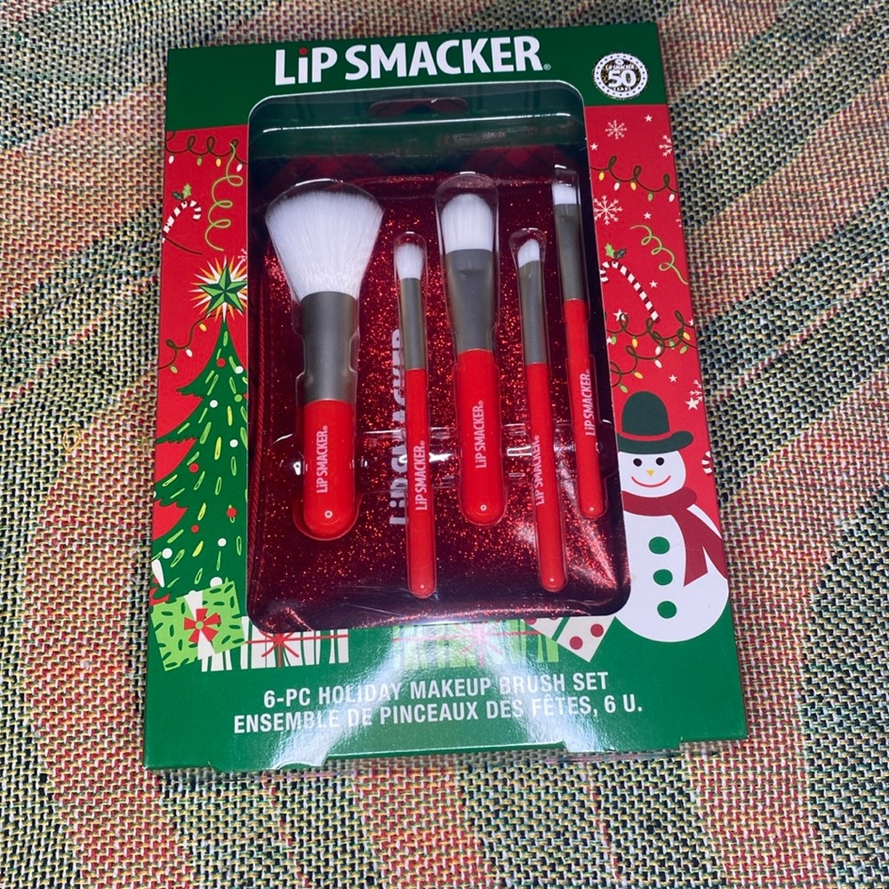 Lip Smacker‎ 6 Piece Holiday Makeup Brush Set Christmas